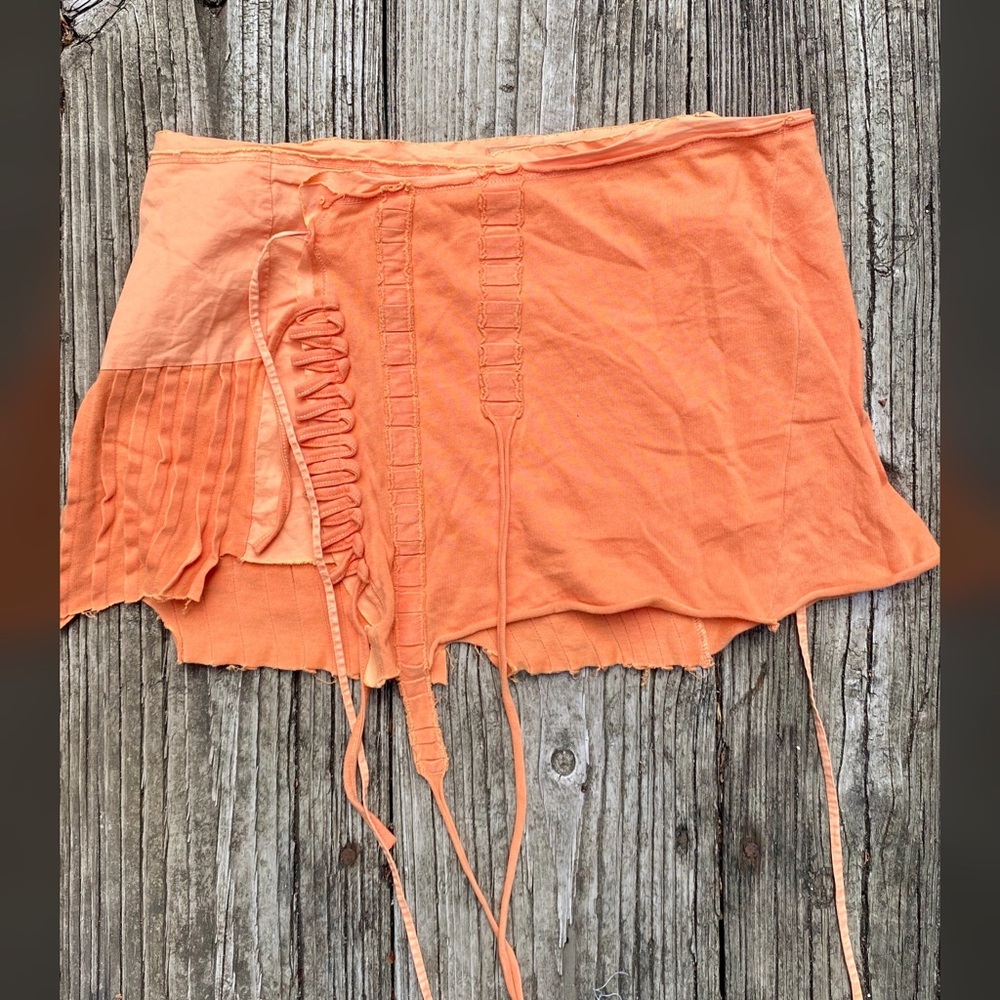 Marithé et François Girbaud wrap around miniskirt